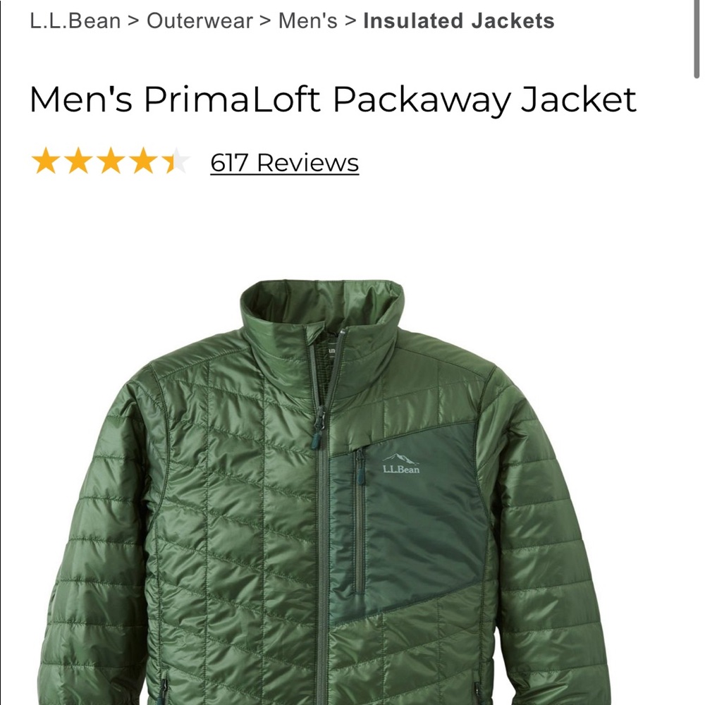 L.L. Bean Mens Pimaloft Packable Jacket - image 5